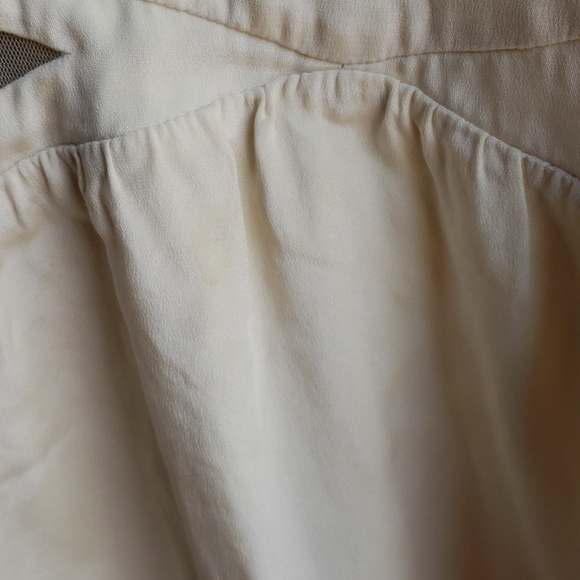 Parker 100% Silk Mini Cream Dress Small - Picture 5 of 6